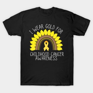 I Wear Gold For Childhood Cancer Awareness T-Shirt